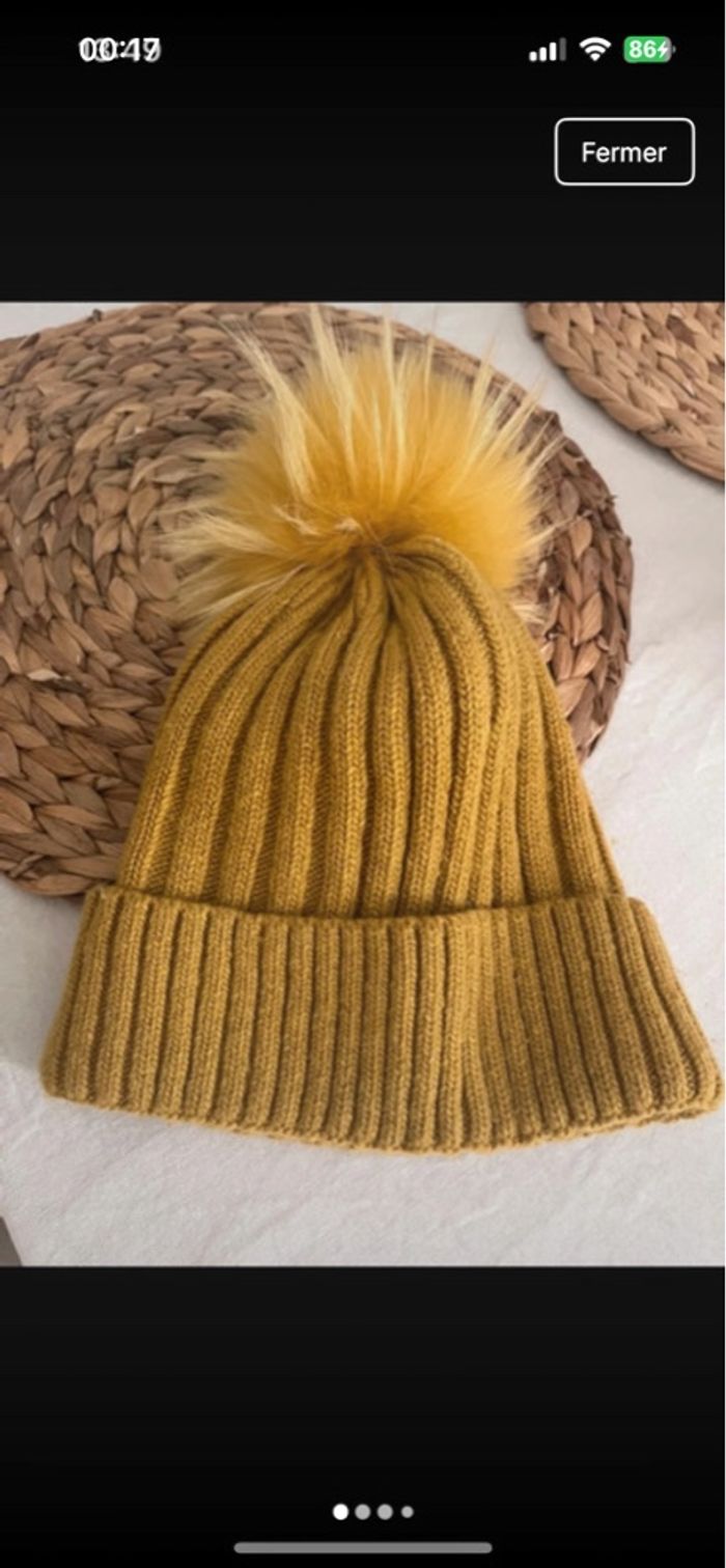 Bonnet moutarde Neuf - photo numéro 4
