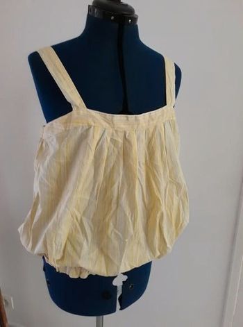 Top la redoute ton blanc jaune