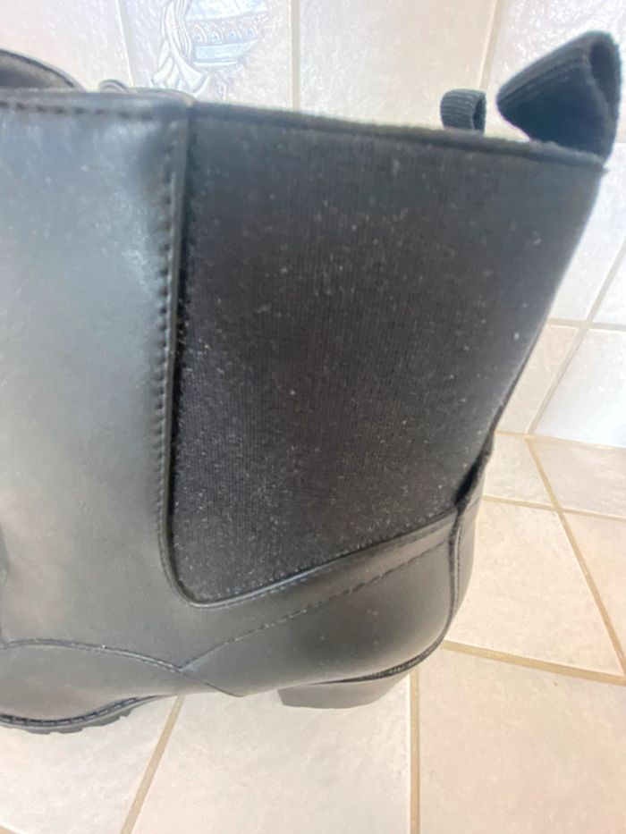 Bottines neuves noires avec tirette 40 - photo numéro 3
