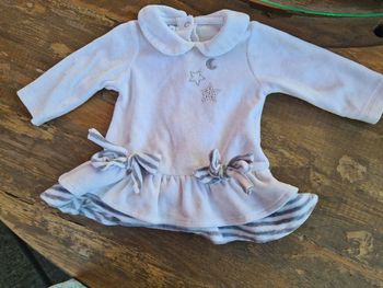Robe 3 mois. Minibanda. blanc gris