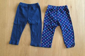 Lot de 2 leggings taille 6 mois