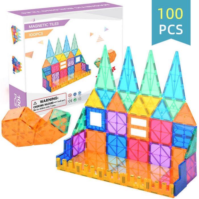 Blocs de construction magnétiques nbre 100 pcs