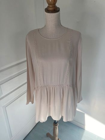 Blouse beige rosé des petits hauts taille 2
