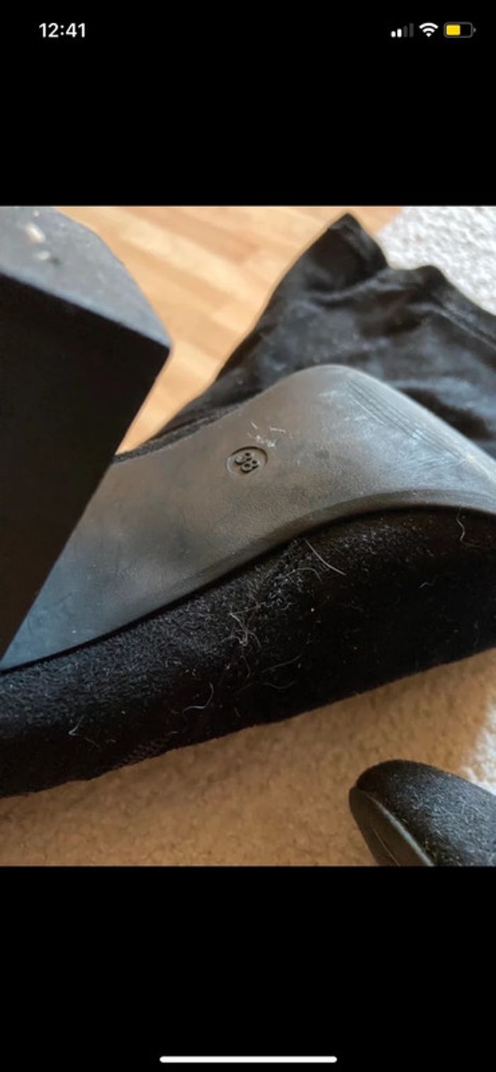 Bottes hautes en daim noir - photo numéro 4