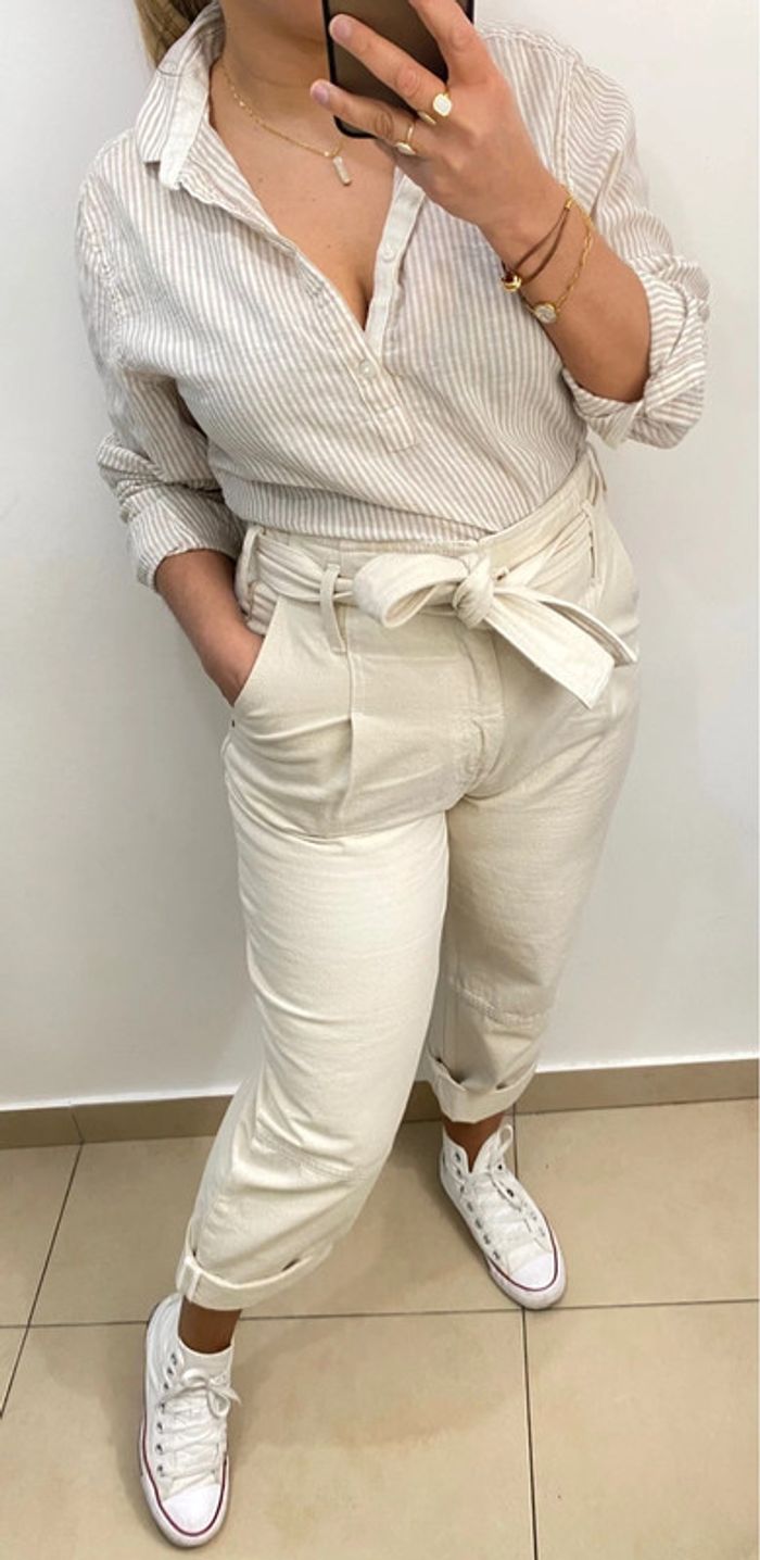 Superbe Blouse A Rayures Taille S - photo numéro 3