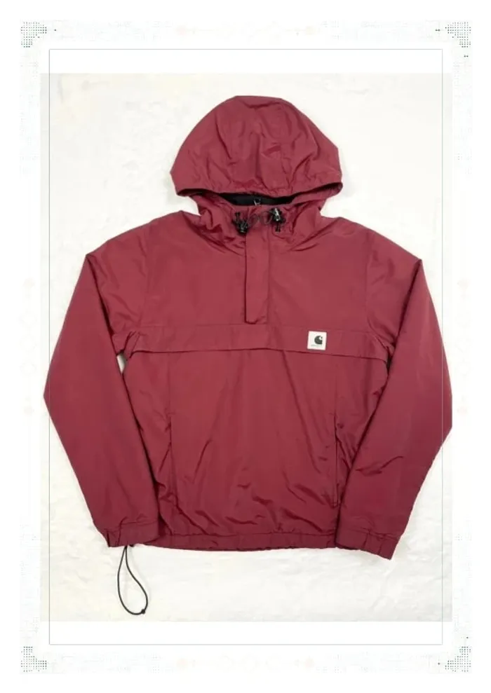 Carhartt imperméable demi-zip bordeaux intérieur polaire pour homme taille M – très bon état