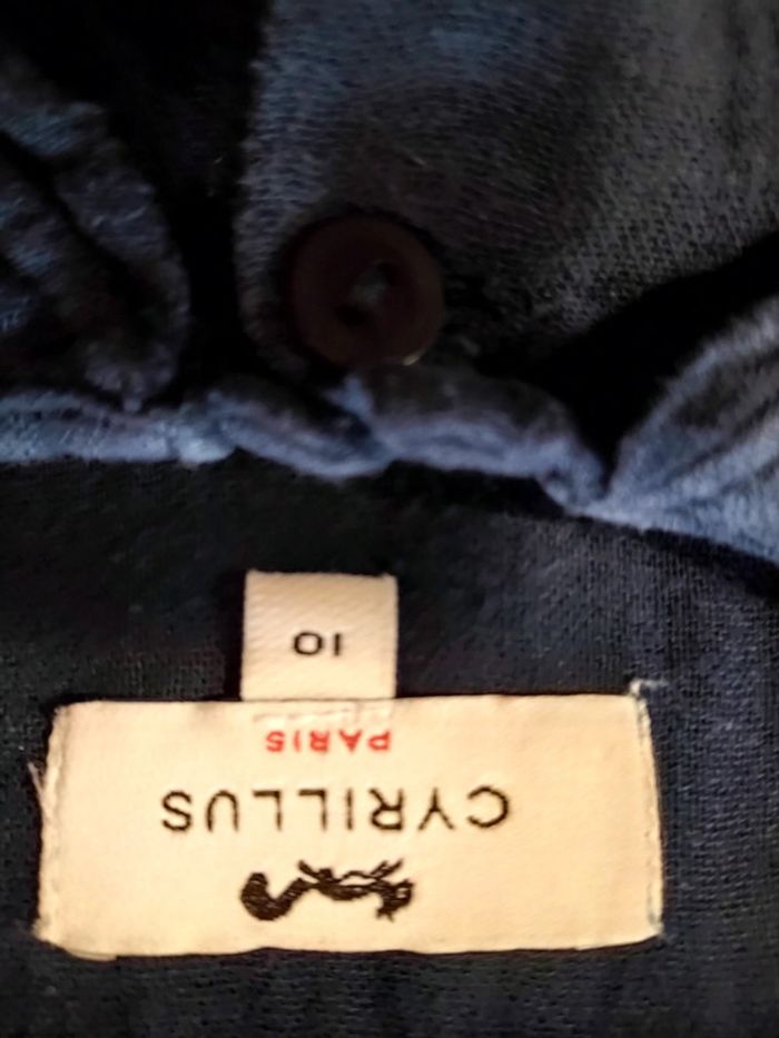 Blouse manches longues bleu marine 10 ans Cyrillus - photo numéro 8