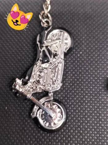 Porte clé moto noir