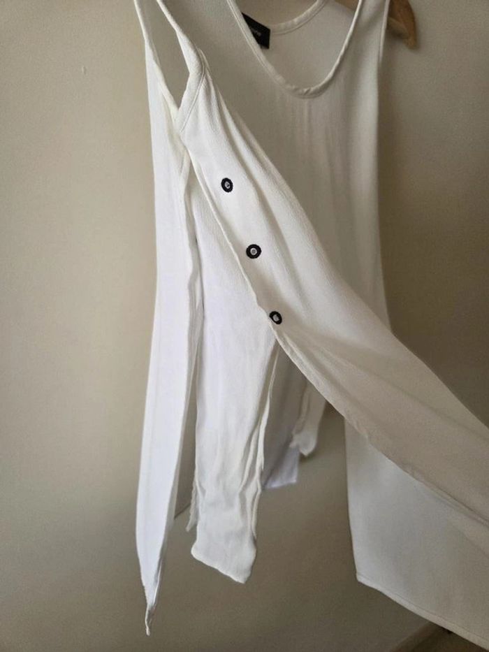Top Cop Copine blanc taille S - photo numéro 4