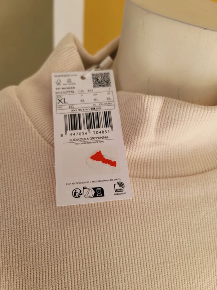 Pull crème Mango – Taille XL – Neuf avec étiquette - photo numéro 4