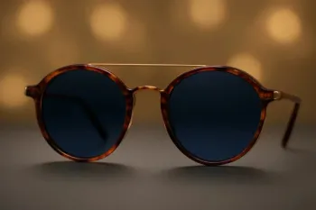 Lunettes de soleil Persol femme – Monture écaille, double pont, verres bleus