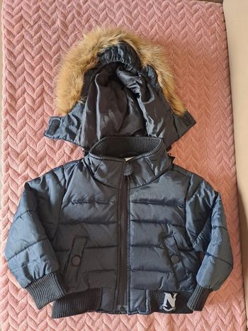 Manteau comme neuf chaud garçon 24 mois nevada baby bleu rayé