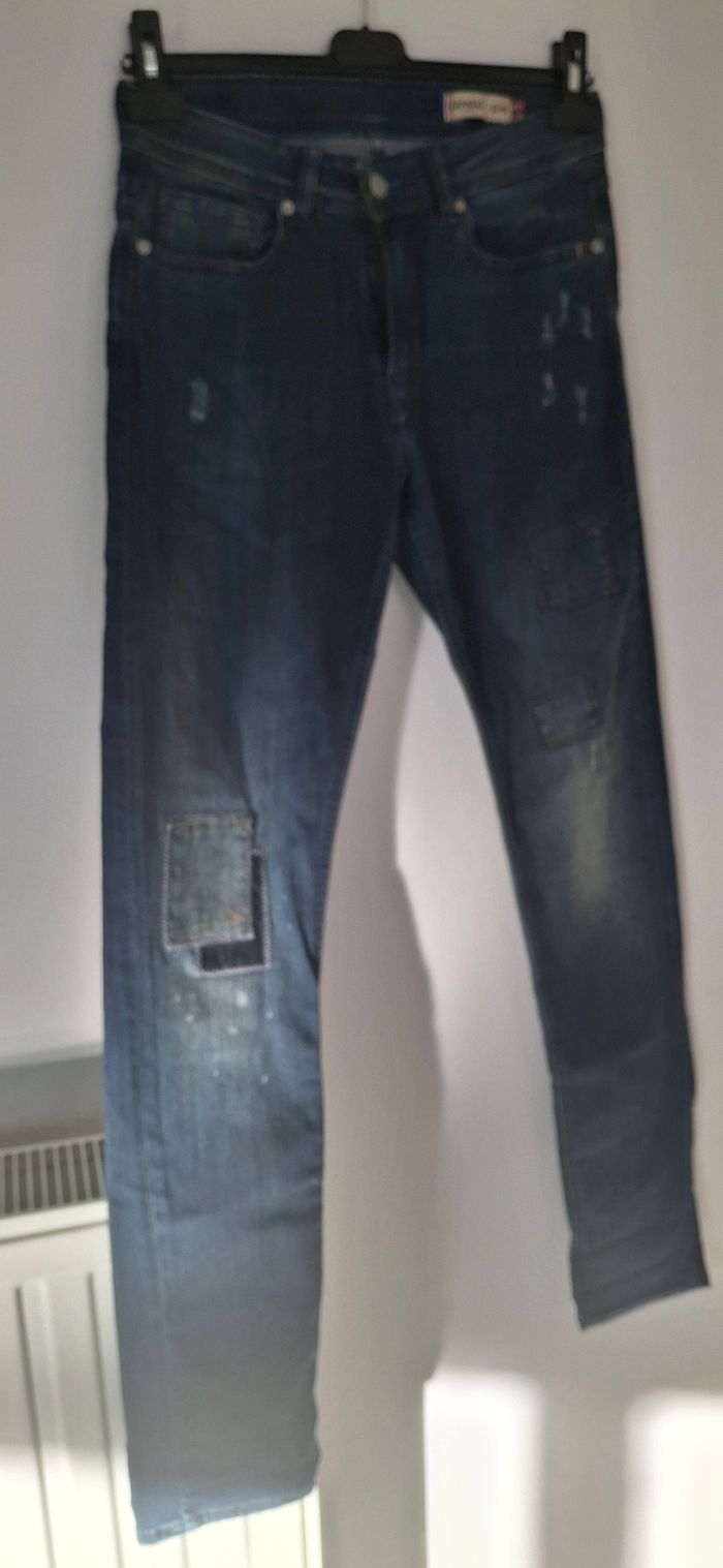 Jean homme Kaporal Slim Taille W27 L32 - Style Déchiré - Bon État - photo numéro 2