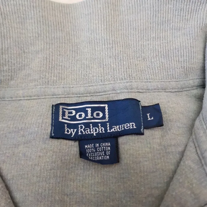 Pull Camionneur half demi zip Ralph Lauren L Gris - photo numéro 6