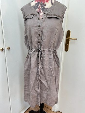 Robe été en coton beige gris Jacqueline Riu taille 42