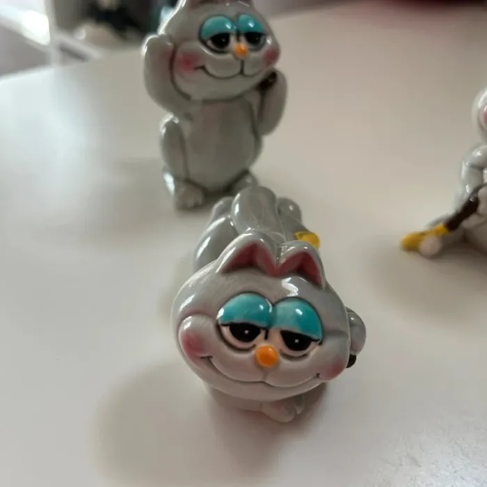 Lot 3 figurines céramique nermal garfield vintage - photo numéro 11