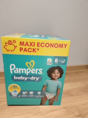 Carton Pampers baby dry taille 8