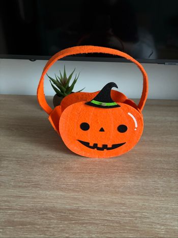 Sac en feutrine citrouille Halloween