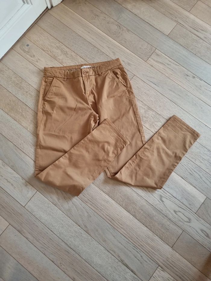 Pantalon camaïeu chino 38 camel - photo numéro 7
