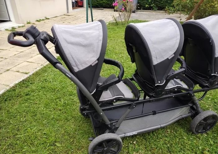 Poussette triple peg perego + habillage de pluie - photo numéro 3