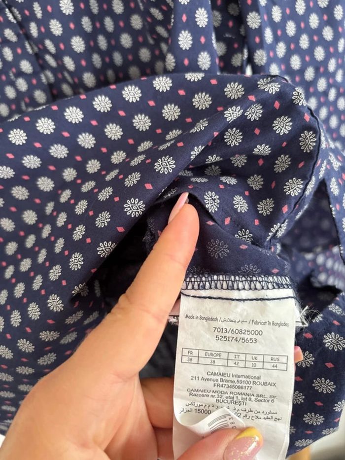 Chemise bleu marine à motifs - photo numéro 5