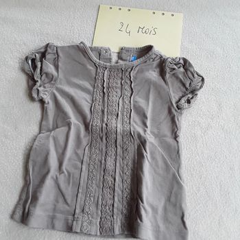 T-shirt bébé fille marron 24 mois