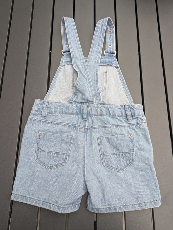 Salopette jean short été courte fille 5 ans - photo numéro 2