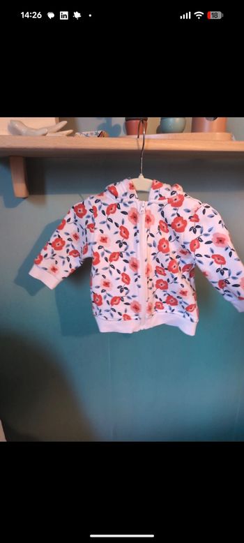 Sweat à capuche fleurs