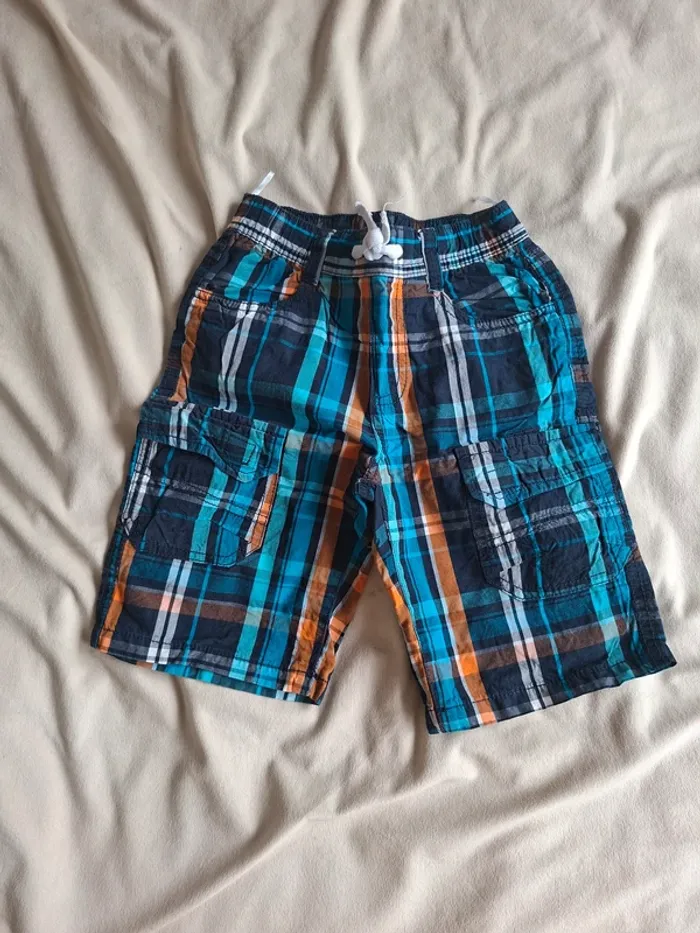 bermuda garçon rayé bleu, orange, taille 116 (6 ans) marque Palomino, en parfait état