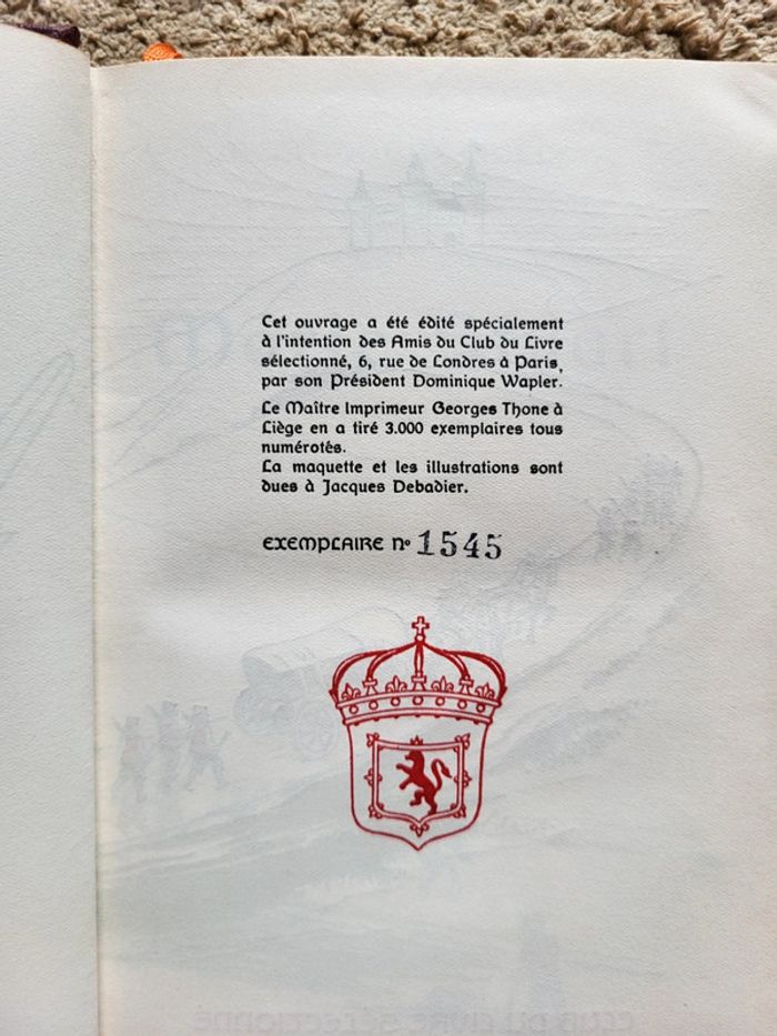 Beau livre ancien Marie Stuart de Humbert Zeller - Édition numéroté Club du Livre sélectionné 1948 - photo numéro 6