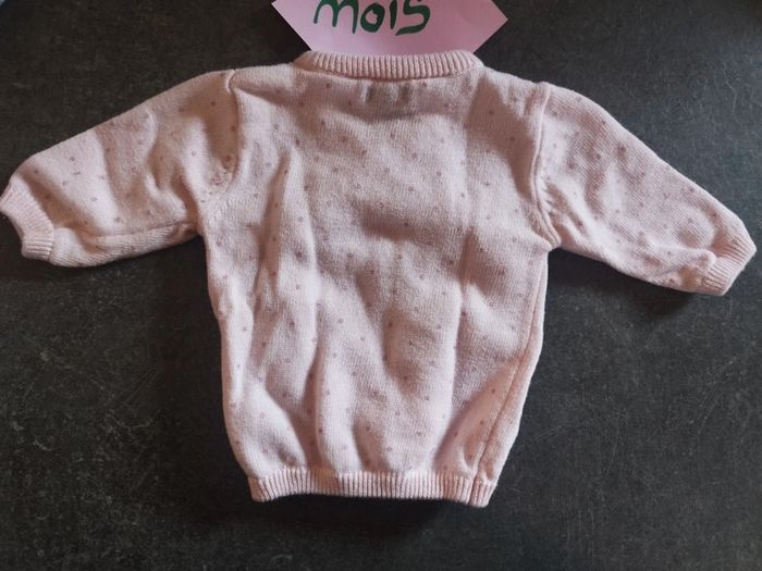 Gilet croisé rose 0 mois - photo numéro 4