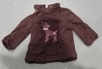 Tee shirt manches longues avec col roulé