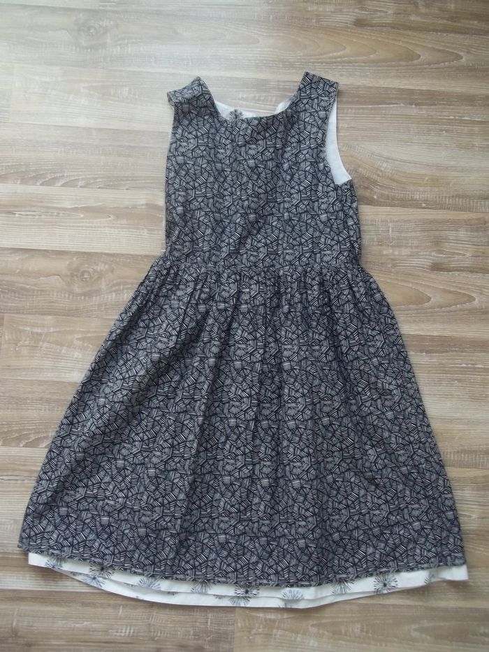 Robe réversible fleuri bleu - photo numéro 6