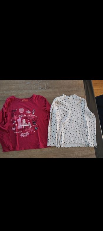 Lot 2 T-shirts manche longue 6 ans