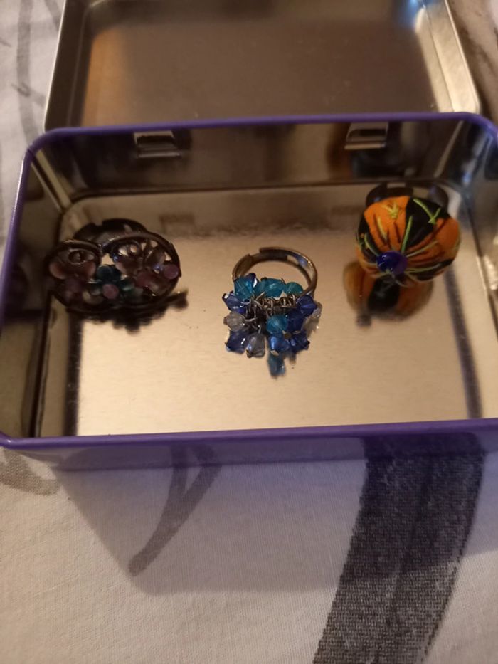 Lot de 3 bagues Ethniques réglables - photo numéro 2