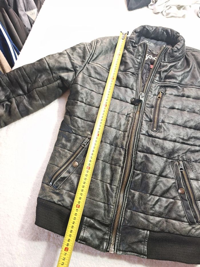 Blouson en cuir matelassé Schott NYC taille S - photo numéro 12