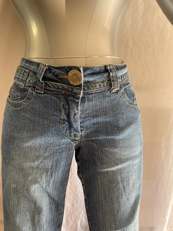 jeans droit Basic One bleu taille M - photo numéro 2