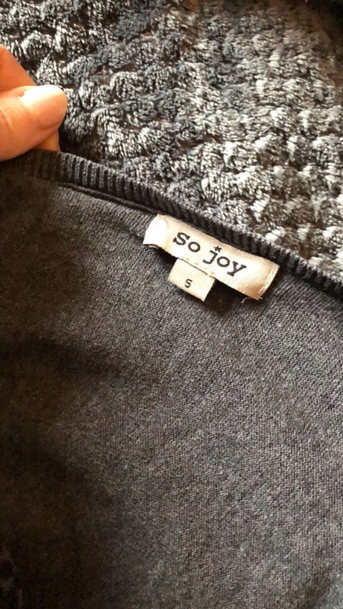 Pull taille 5 gris et noir - photo numéro 5