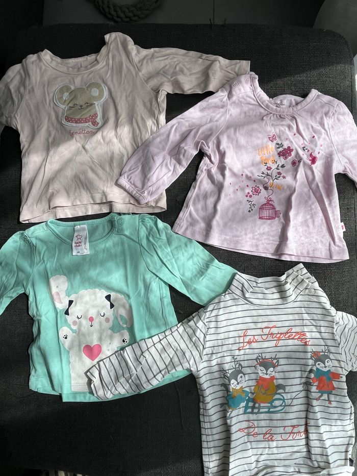 Lot hauts manches longues fille taille 6 mois - photo numéro 6