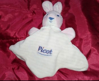 Doudou lapin picot