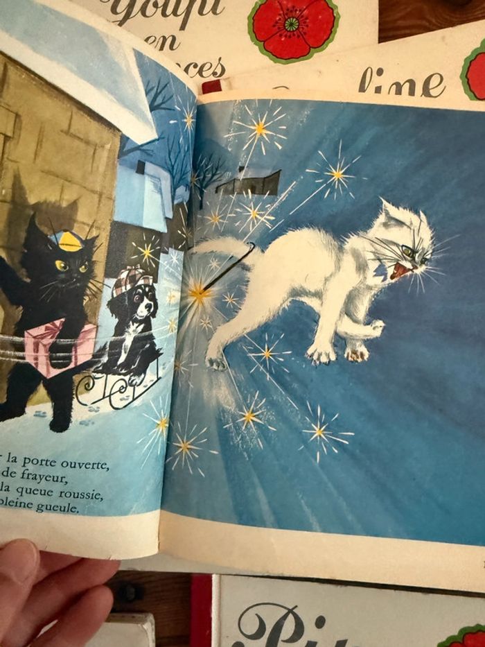 Bord rouge - Lot de 8 livres anciens vintage Caroline Gentil Coquelicot Pierre Probst Hachette - photo numéro 14