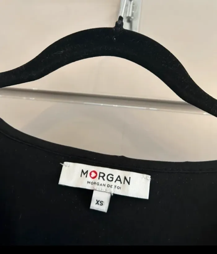 Morgan robe noire à sequins brillant, multicolore, femme, taille 34 /xs - photo numéro 5