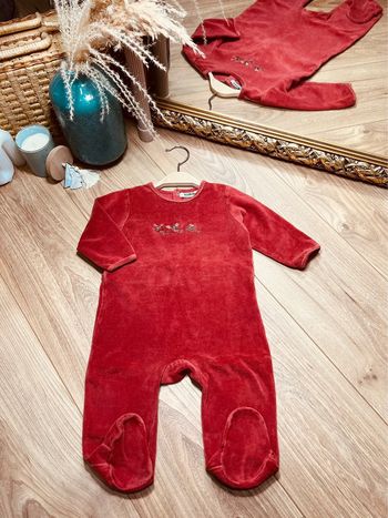 Taille 6 mois pyjama velours garçon TAO terracotta * cerfs * 💙