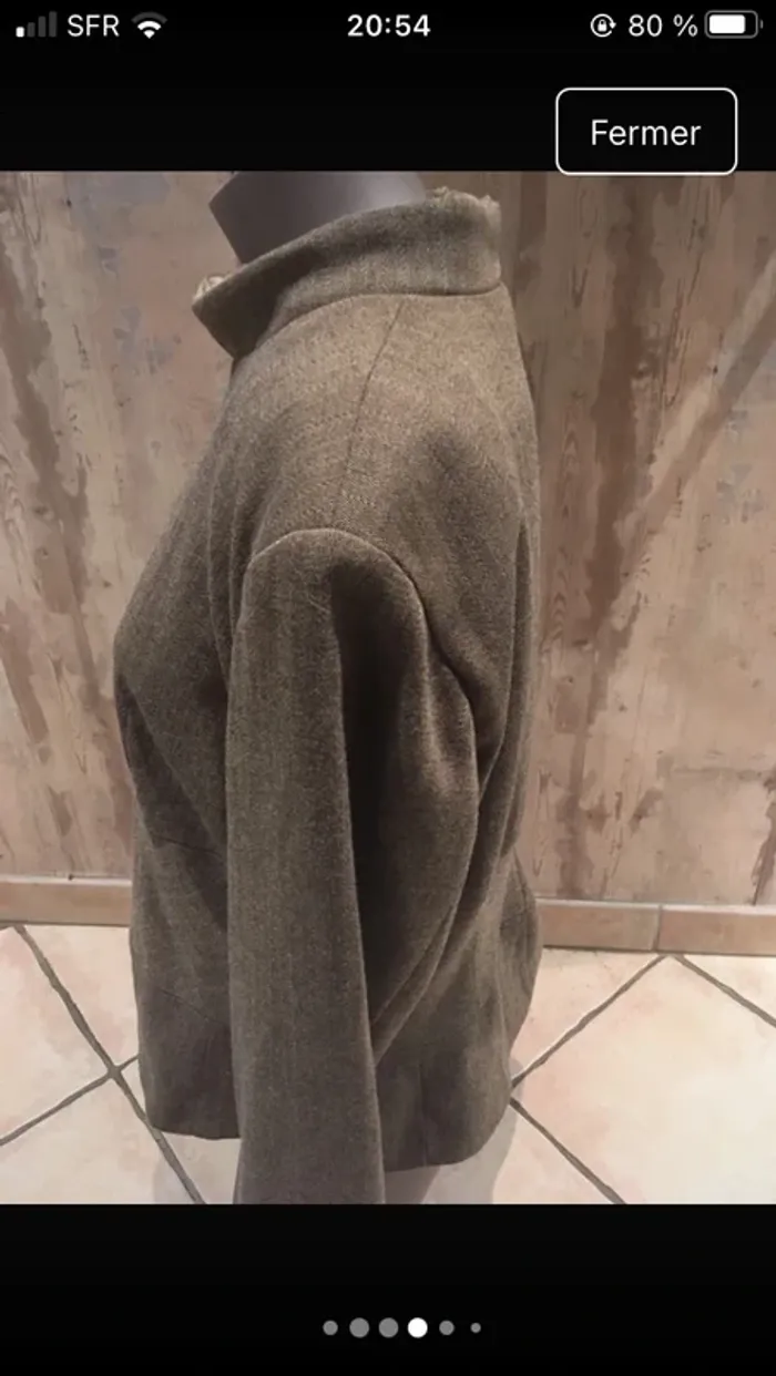 Superbe blazer tout doublé moderne et sophistiqué de chez Jacqueline Riu en 42 excellent état - photo numéro 2