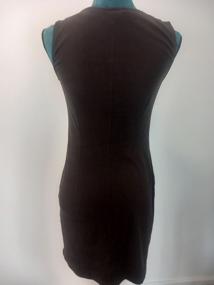 Robe élégante Cache cache simili cuir et daim - photo numéro 5