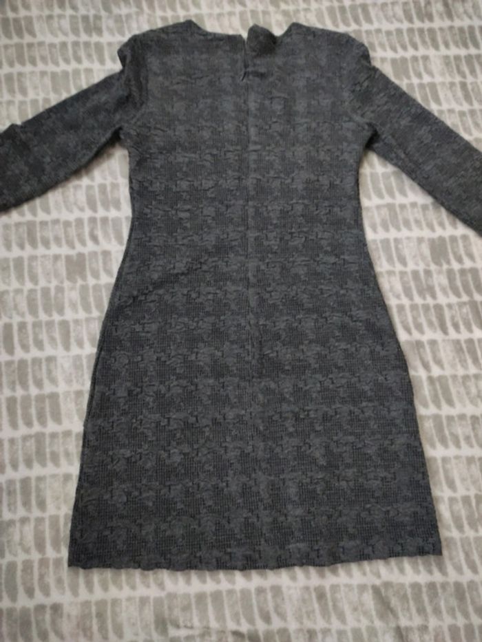 Robe hiver manches 3/4 gris tramé la fée maraboutée taille S 36 - photo numéro 5