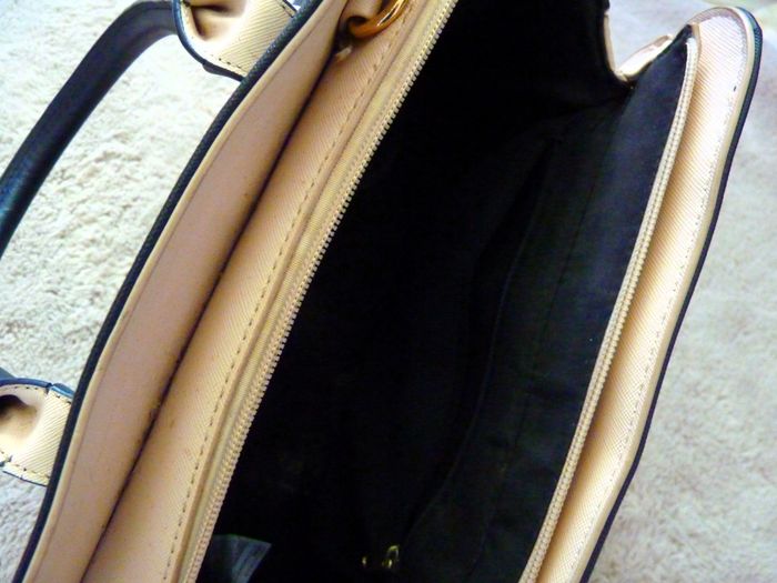 Sac à main Femme accessoire mode noir beige + bandoulière neuf - photo numéro 3