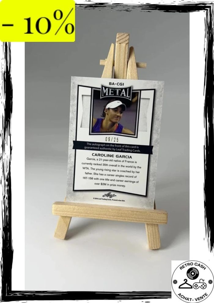 2017 Leaf signature series Caroline Garcia autographe/carte de tennis signée BA- - photo numéro 4