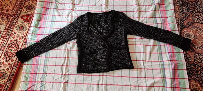 Veste fantaisie courte en laine