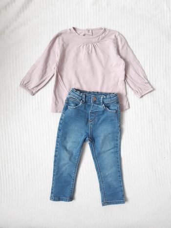 Tenue haut manches longues et jean 18 mois